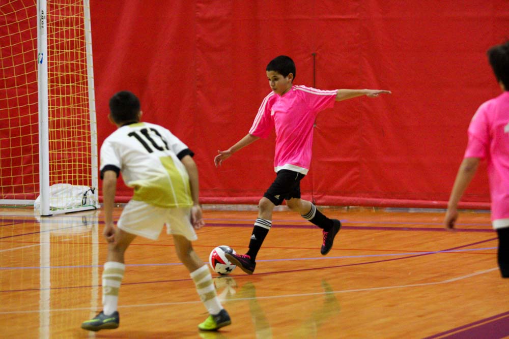 World Futsal Championships Players compete over a ball